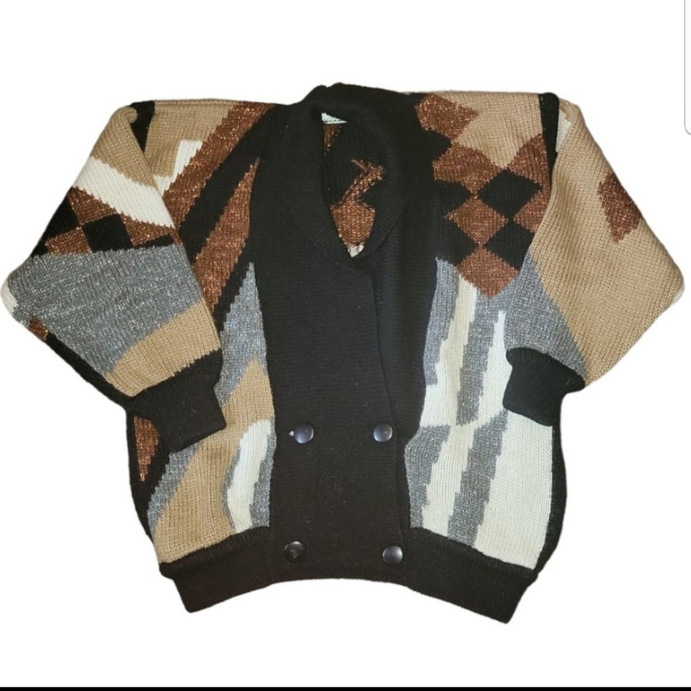 Vintage Bramble Lane Women's Animal Print Cardigan - Picture 5 of 9